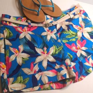 Flower printed shorts
